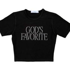 God's Favorite Crop Black Rhinestone